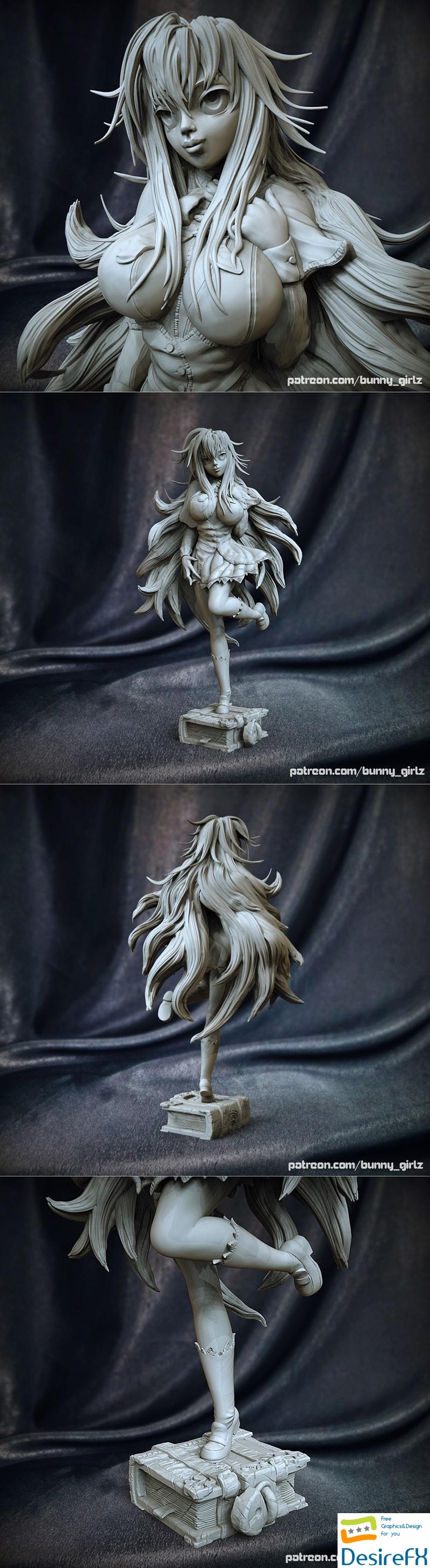 Yog3D - Anime Girl – 3D Print Model OBJ