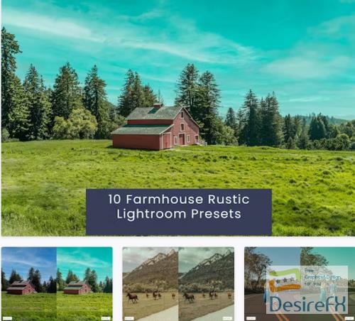 10 Farmhouse Rustic Lightroom Presets - 6AXRFRG