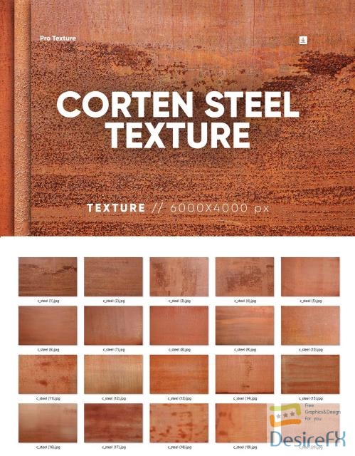 20 Corten Steel Texture HQ - 92476135