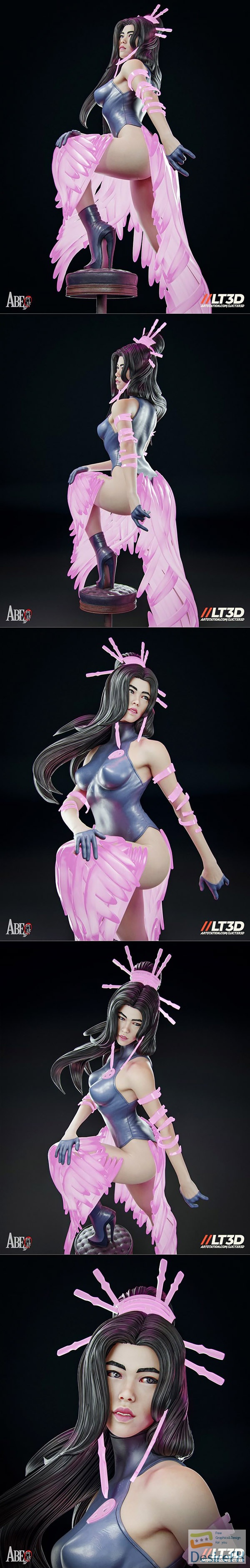 Abe3D – Psylocke Hellfire Gala by LucasTxr – 3D Print