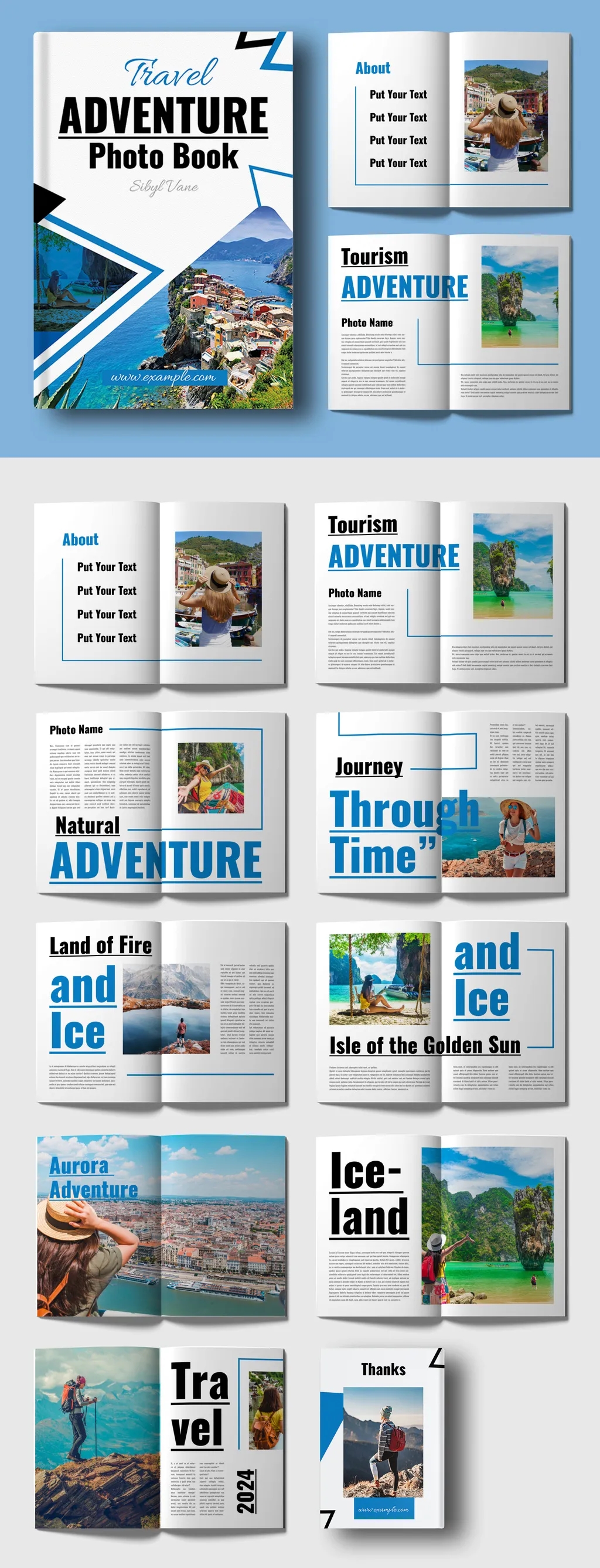 Adobestock - Adventure Photo Book Magazine Layout 722994547