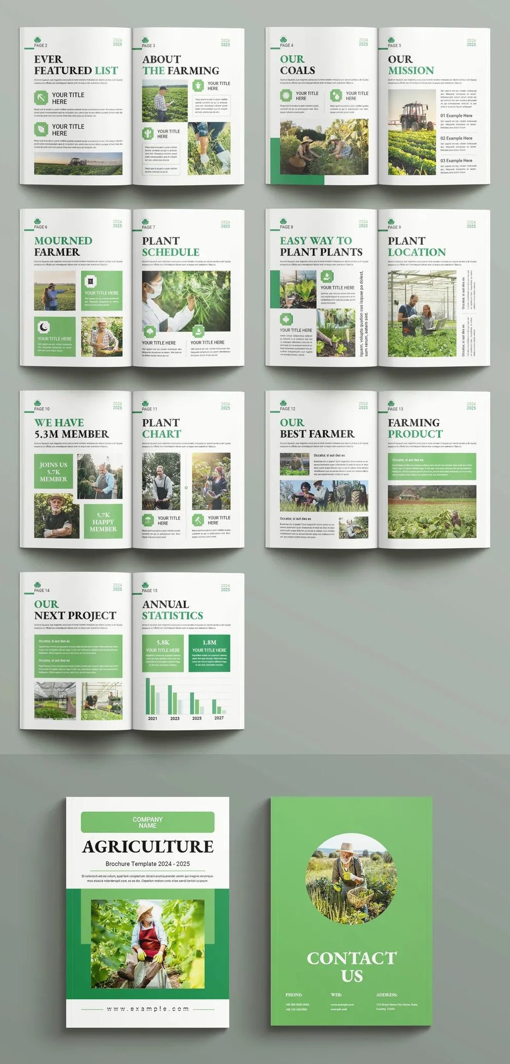 Adobestock - Agriculture Design Layout Brochure Template 716694189