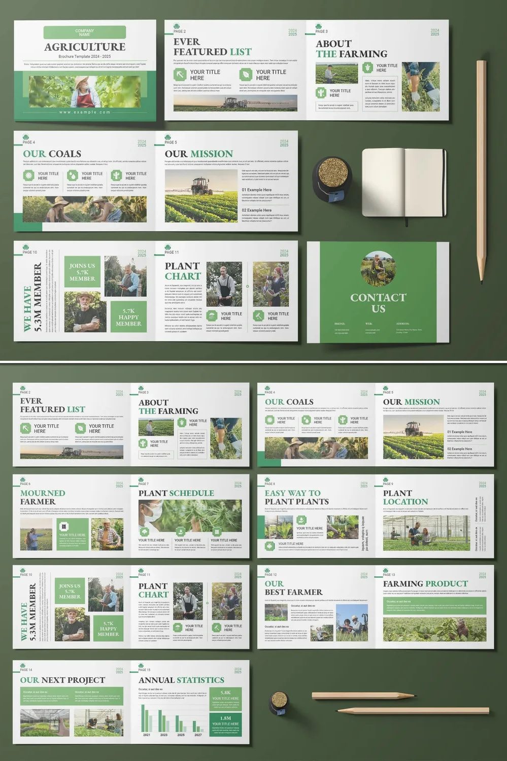 Adobestock - Agriculture Design Layout Brochure Template Landscape 716694205