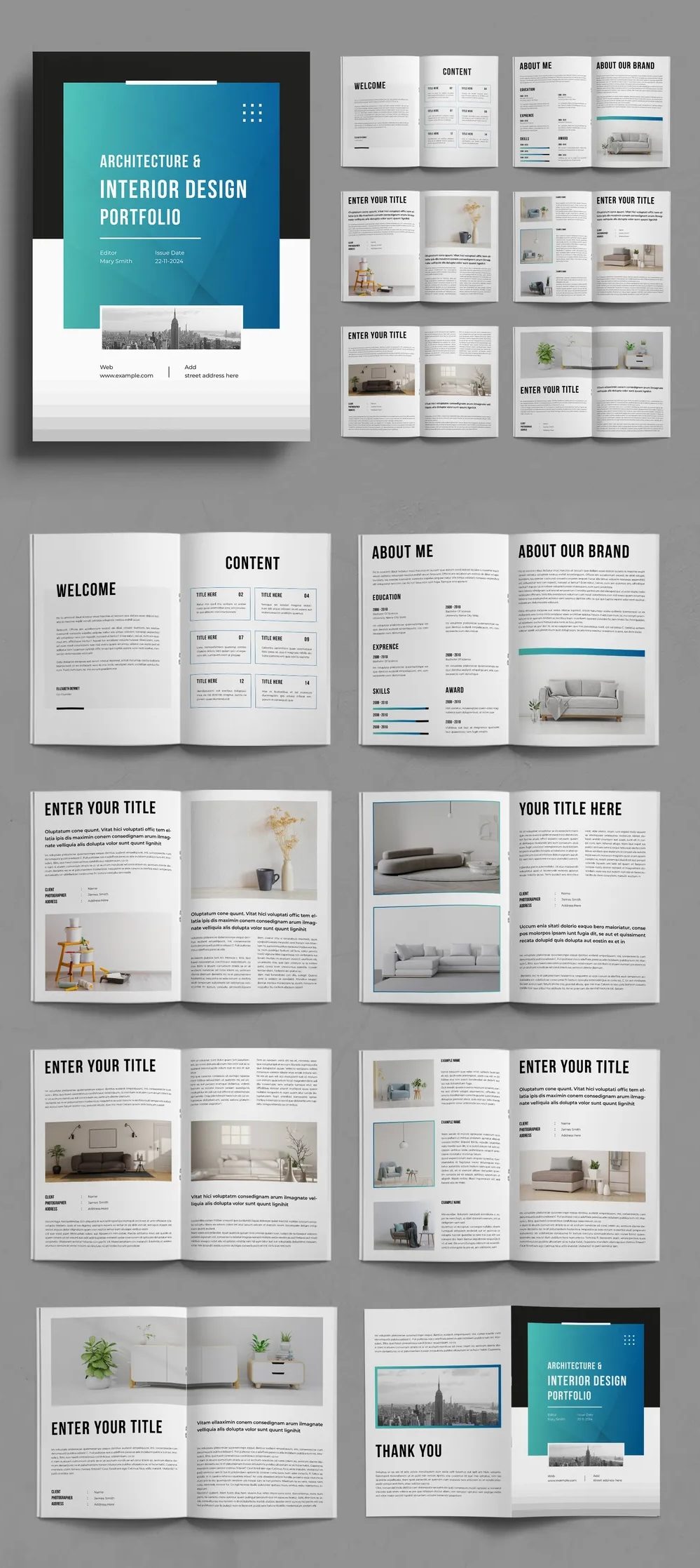 Adobestock - Architecture And Interior Design Magazine Layout 721819480