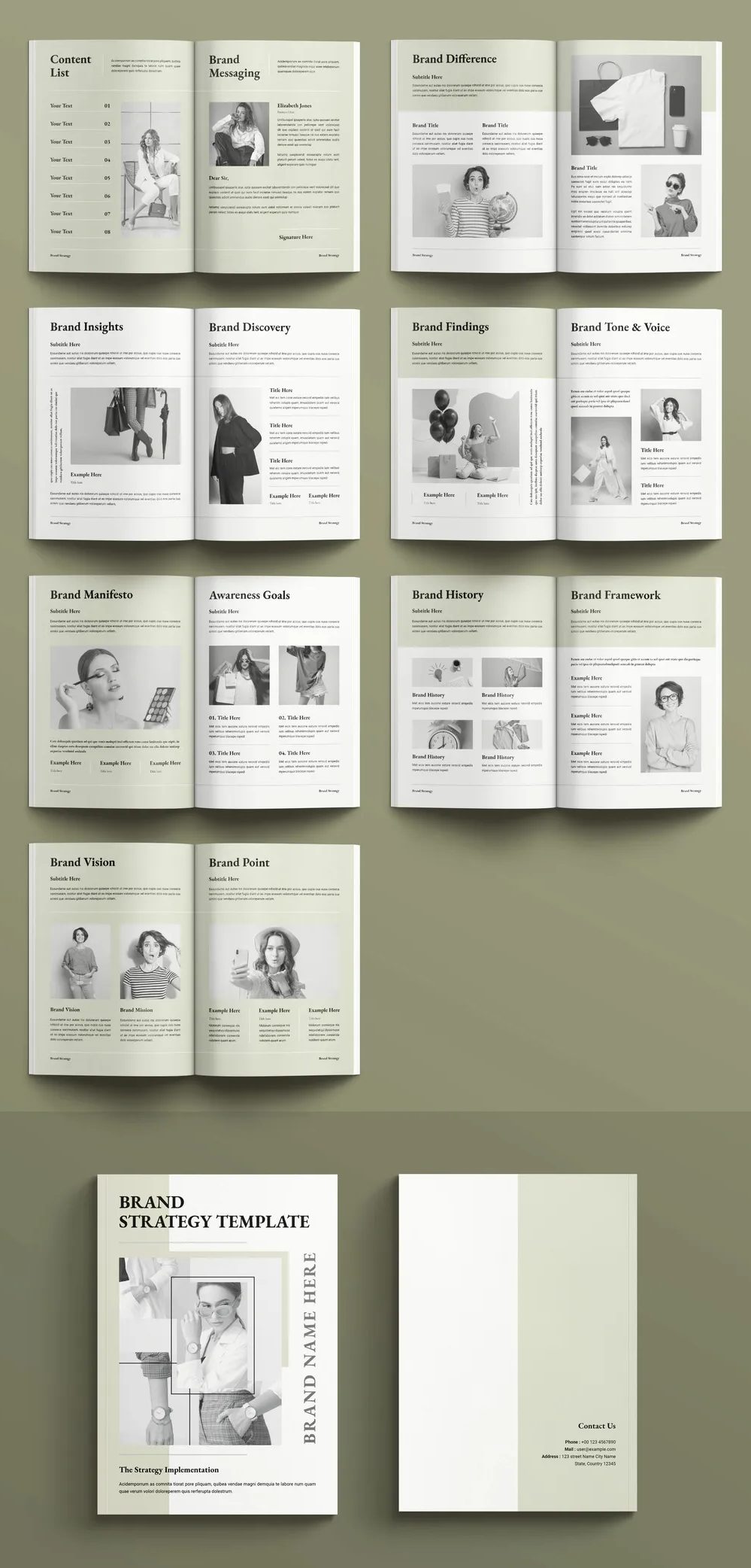 Adobestock - Brand Strategy Brochure Template 716694233