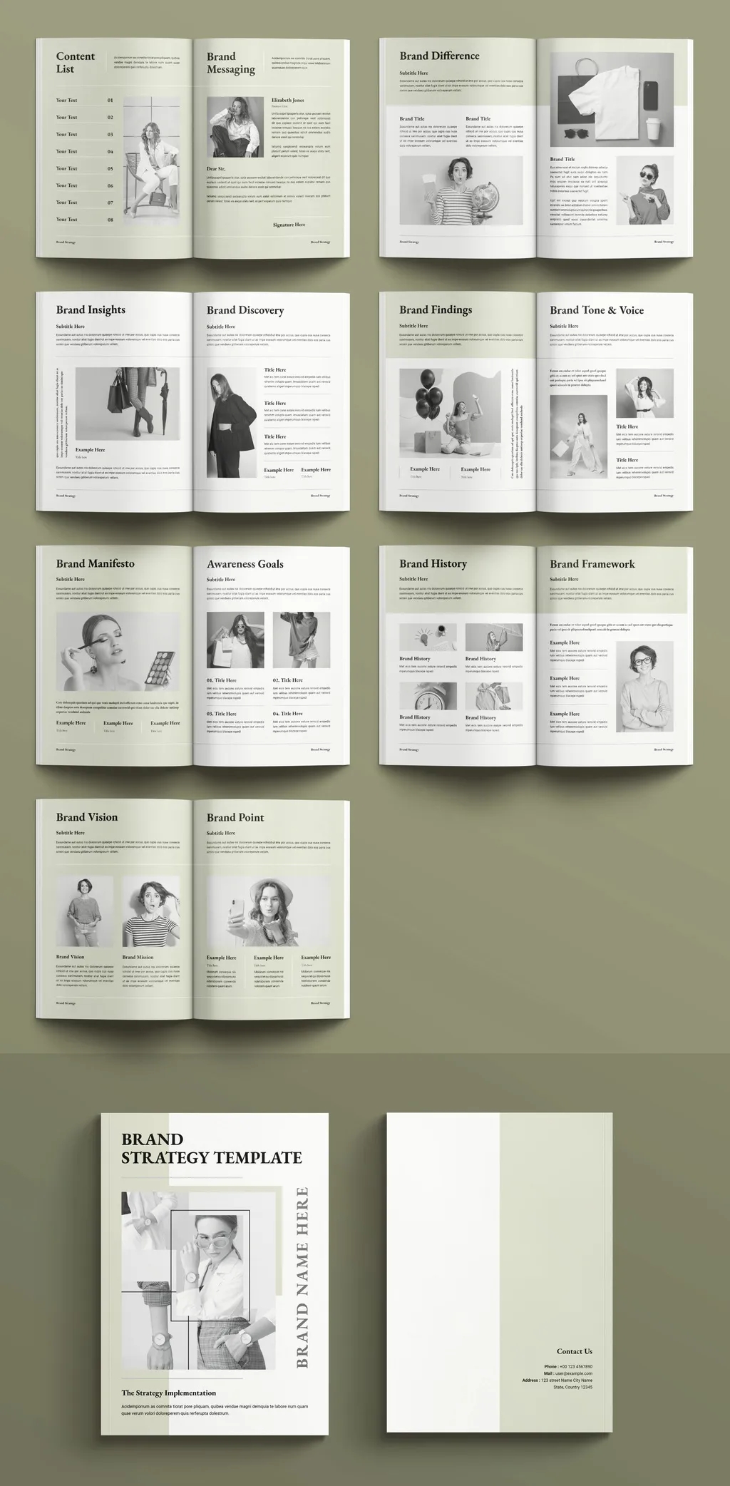 Adobestock - Brand Strategy Brochure Template 716694233