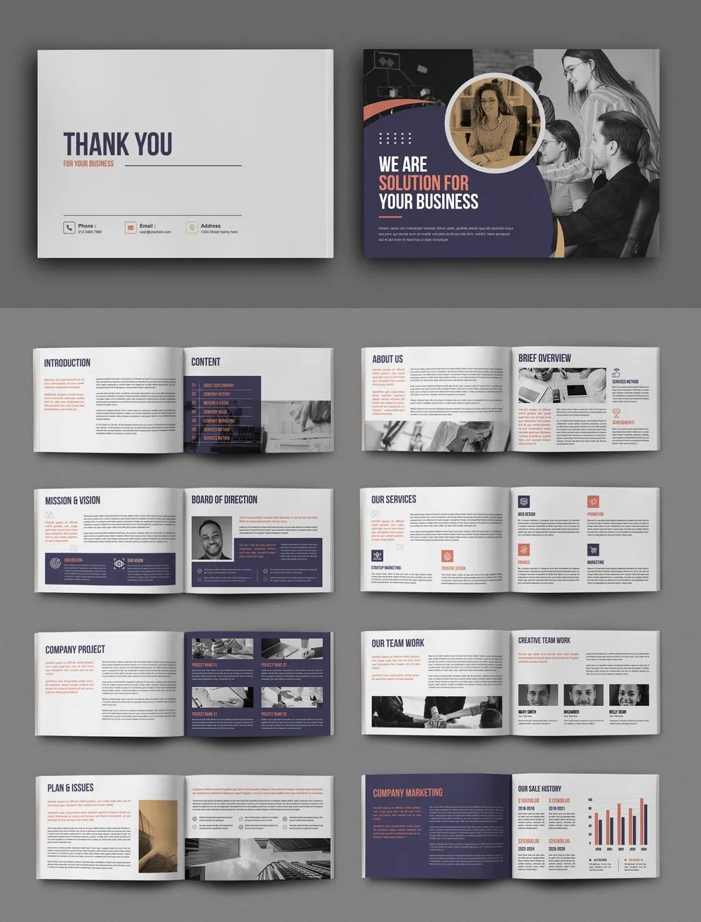 Adobestock - Business Brochure Layout 723806276