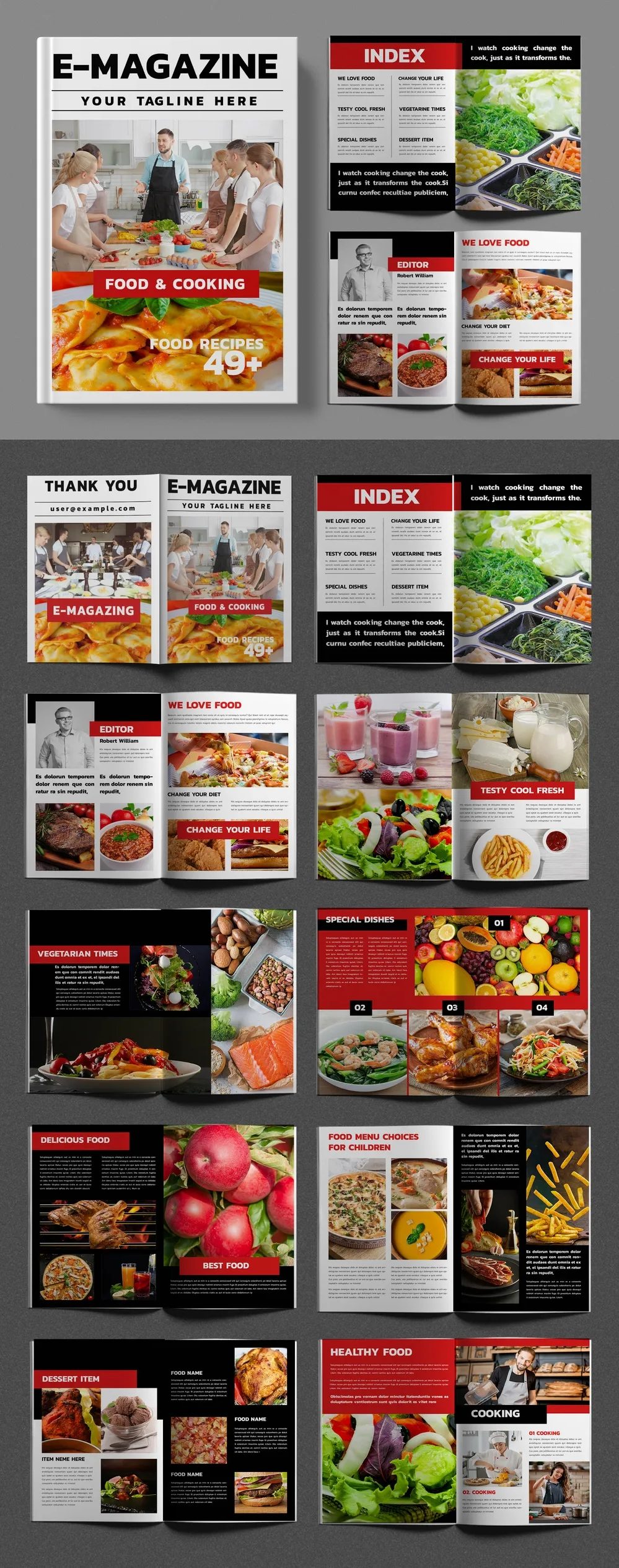 Adobestock - Cook Book Magazine Design 718545644