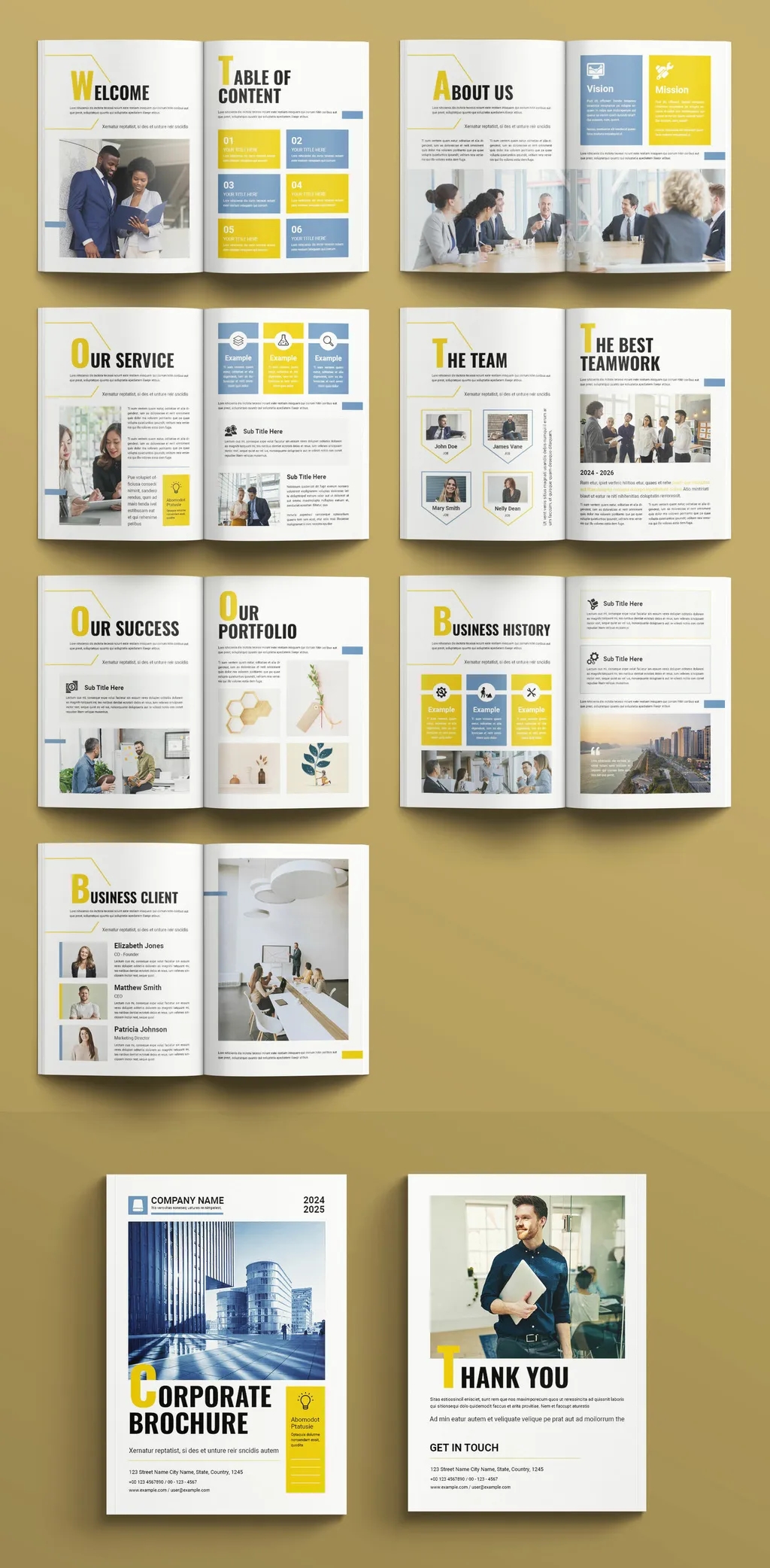 Adobestock - Corporate Brochure Layout Template 716694393
