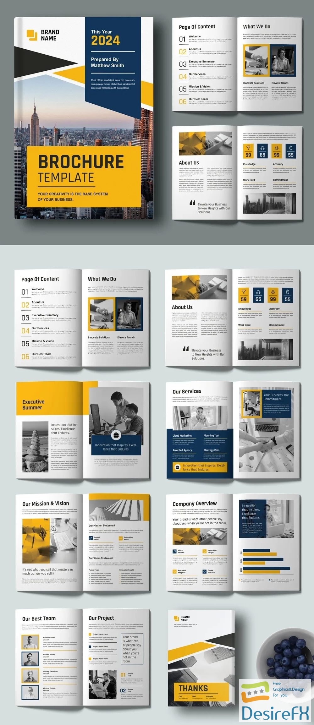 Adobestock - Corporate Business Brochure Template 718529720