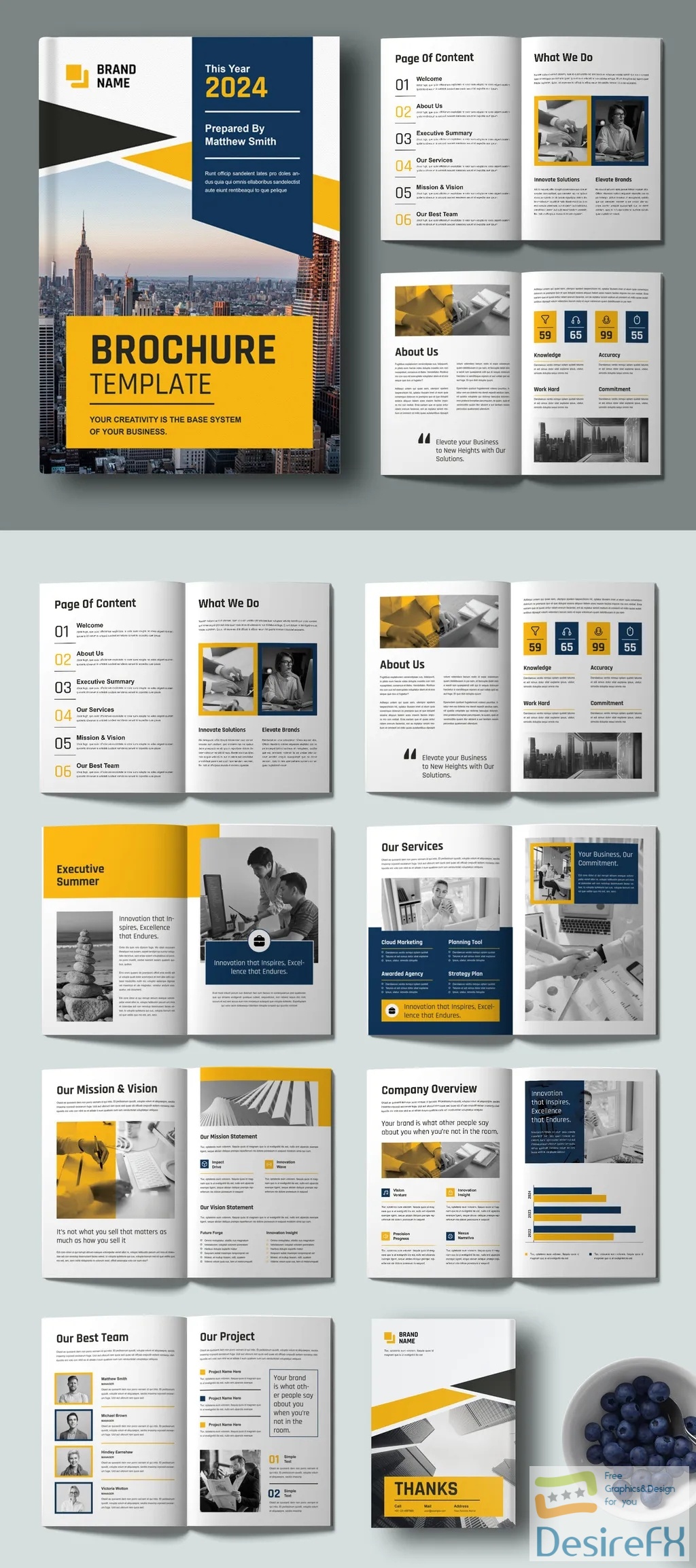 Adobestock - Corporate Business Brochure Template 718529720