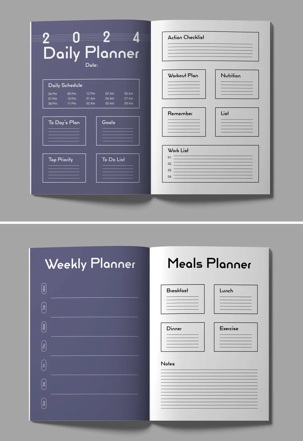 Adobestock - Daily Planner Layout 722994843