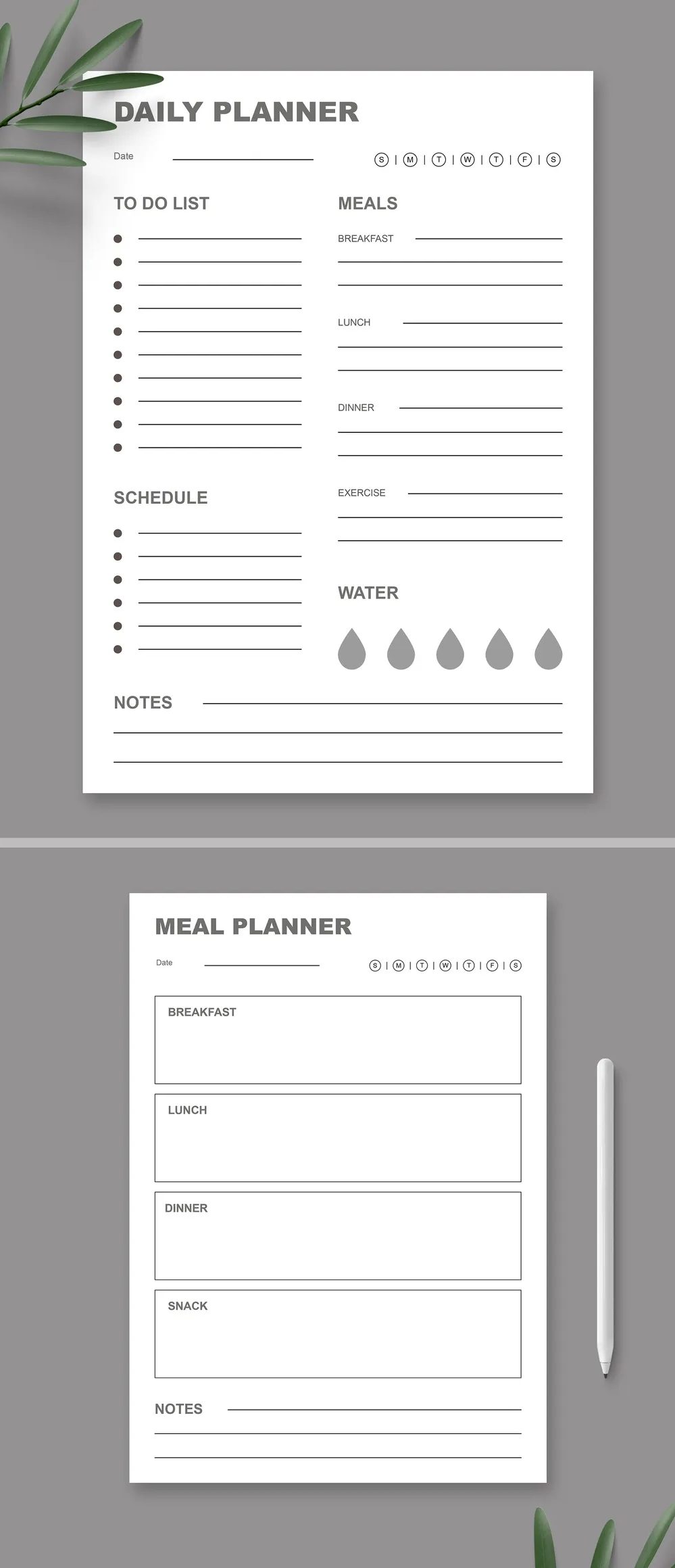 Adobestock - Daily Planner Template Layout 721267867