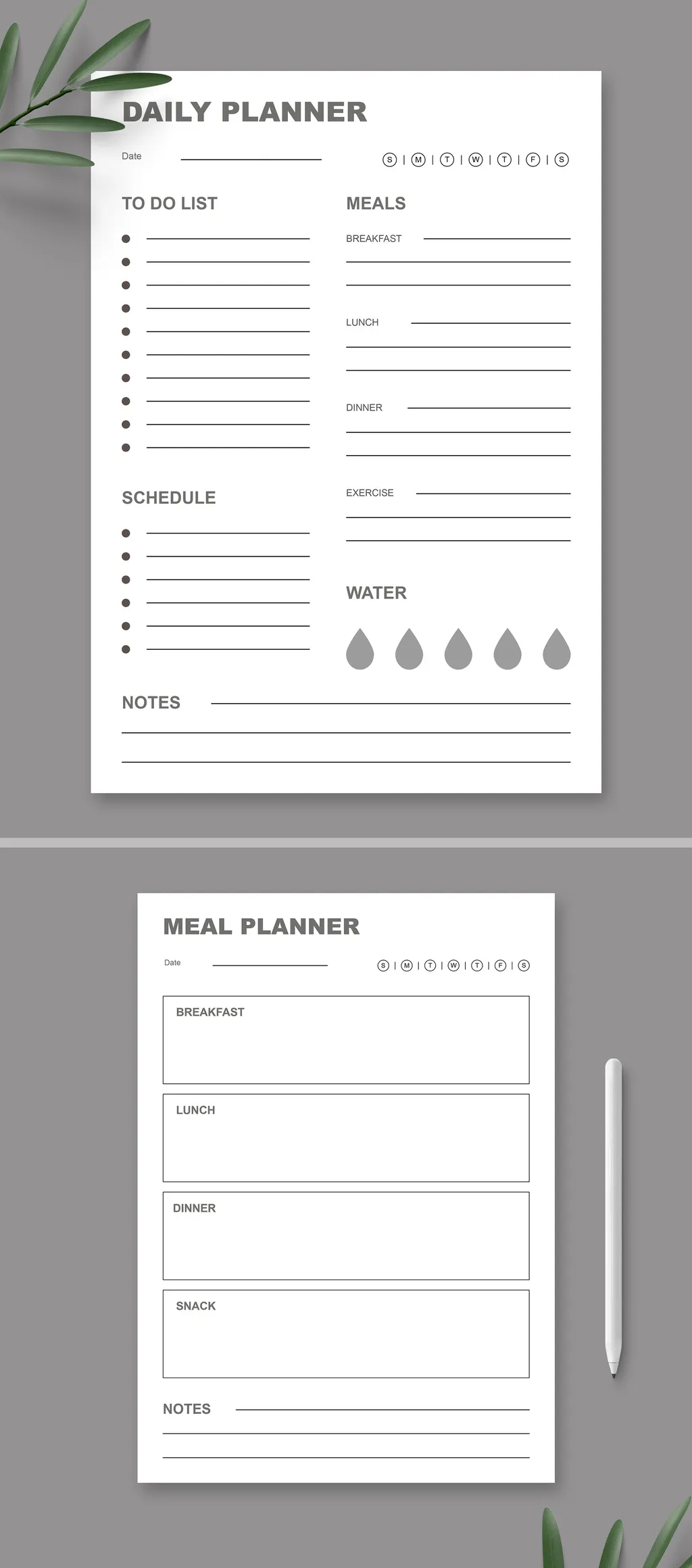 Adobestock - Daily Planner Template Layout 721267867