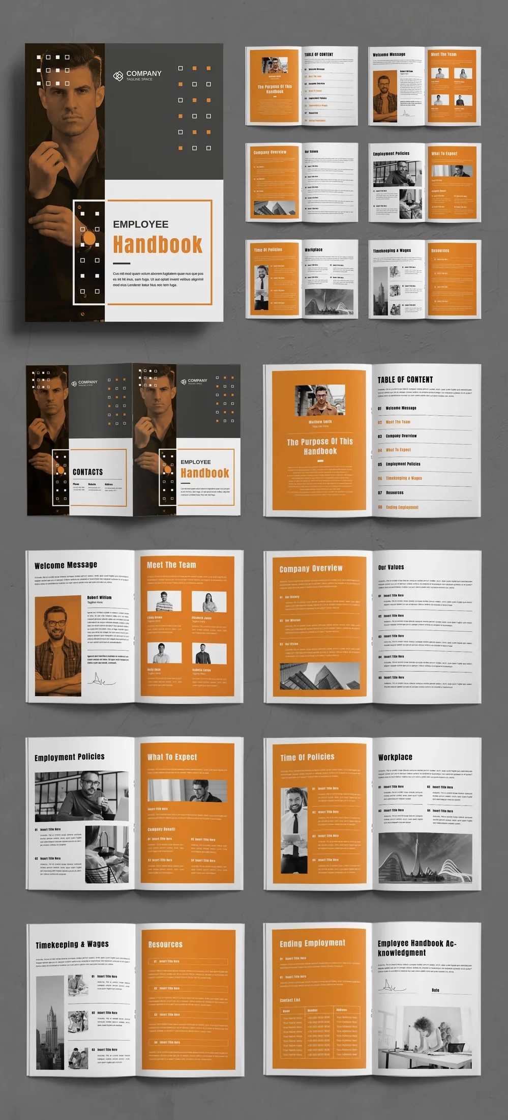 Adobestock - Employee Handbook Template Design Layout 725281744