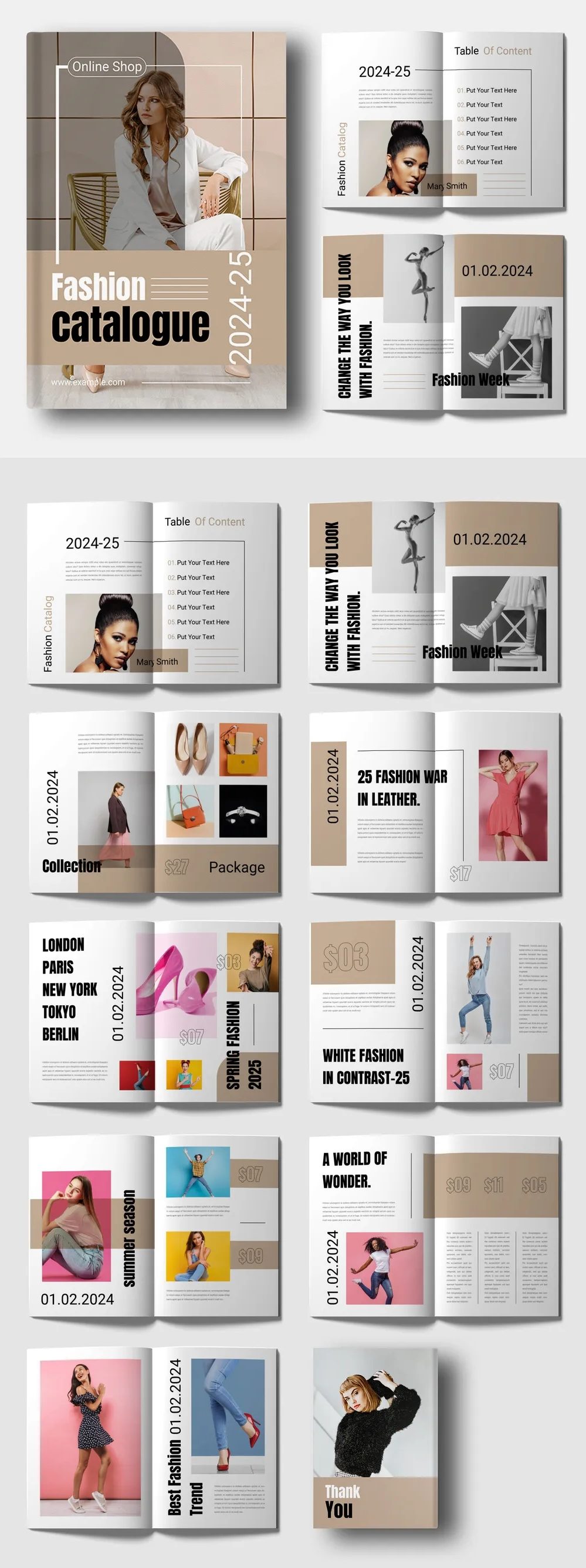 Adobestock - Fashion Catalog Magazine Layout 714967691
