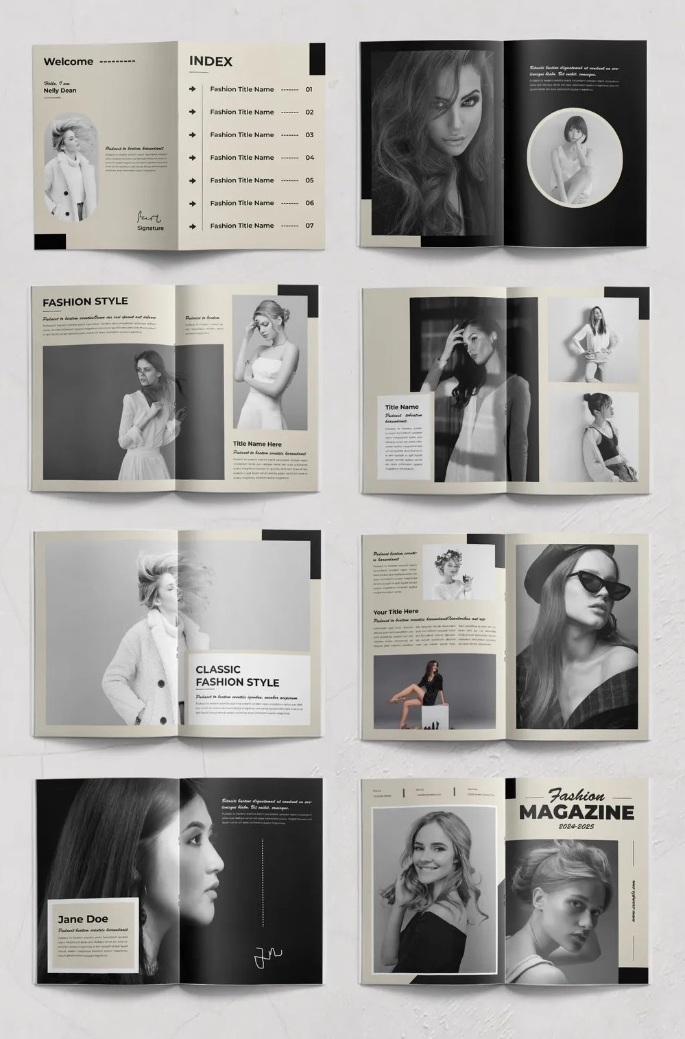 Adobestock - Fashion Magazine Layout 721821184