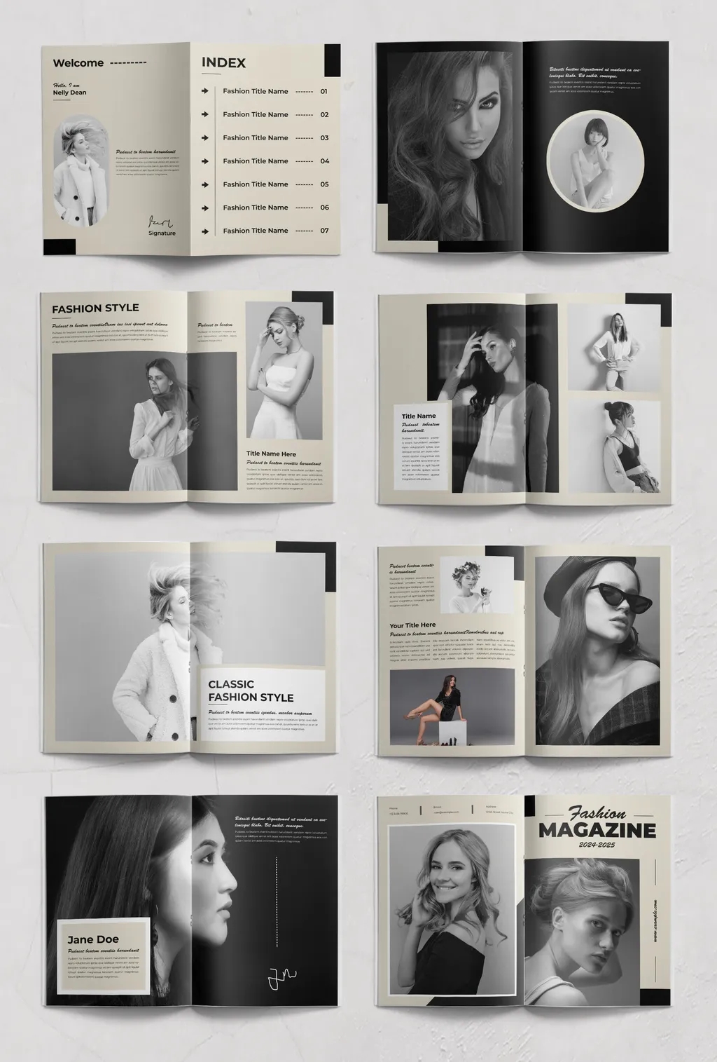 Adobestock - Fashion Magazine Layout 721821184