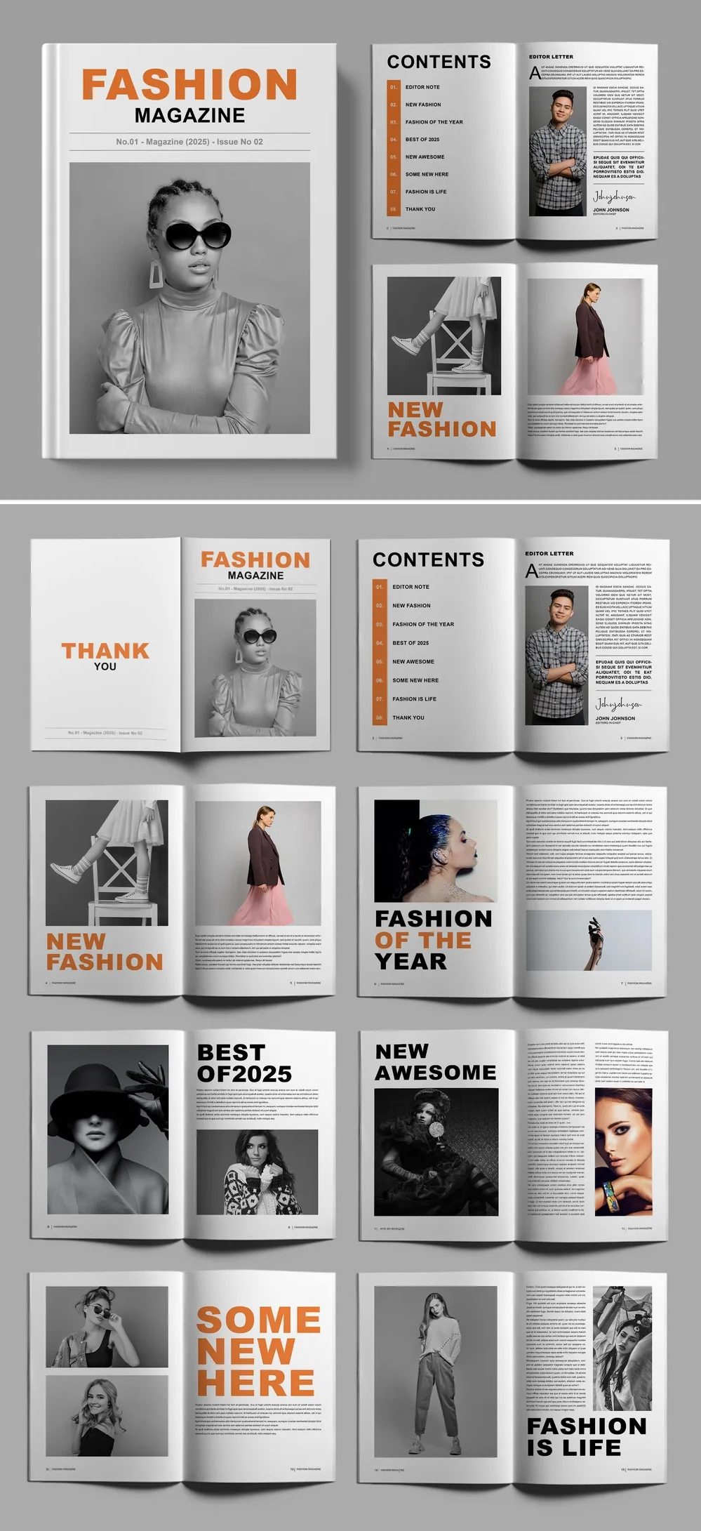Adobestock - Fashion Magazine Template 718545708