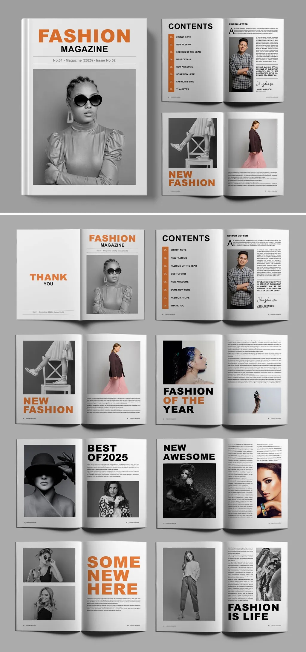 Adobestock - Fashion Magazine Template 718545708
