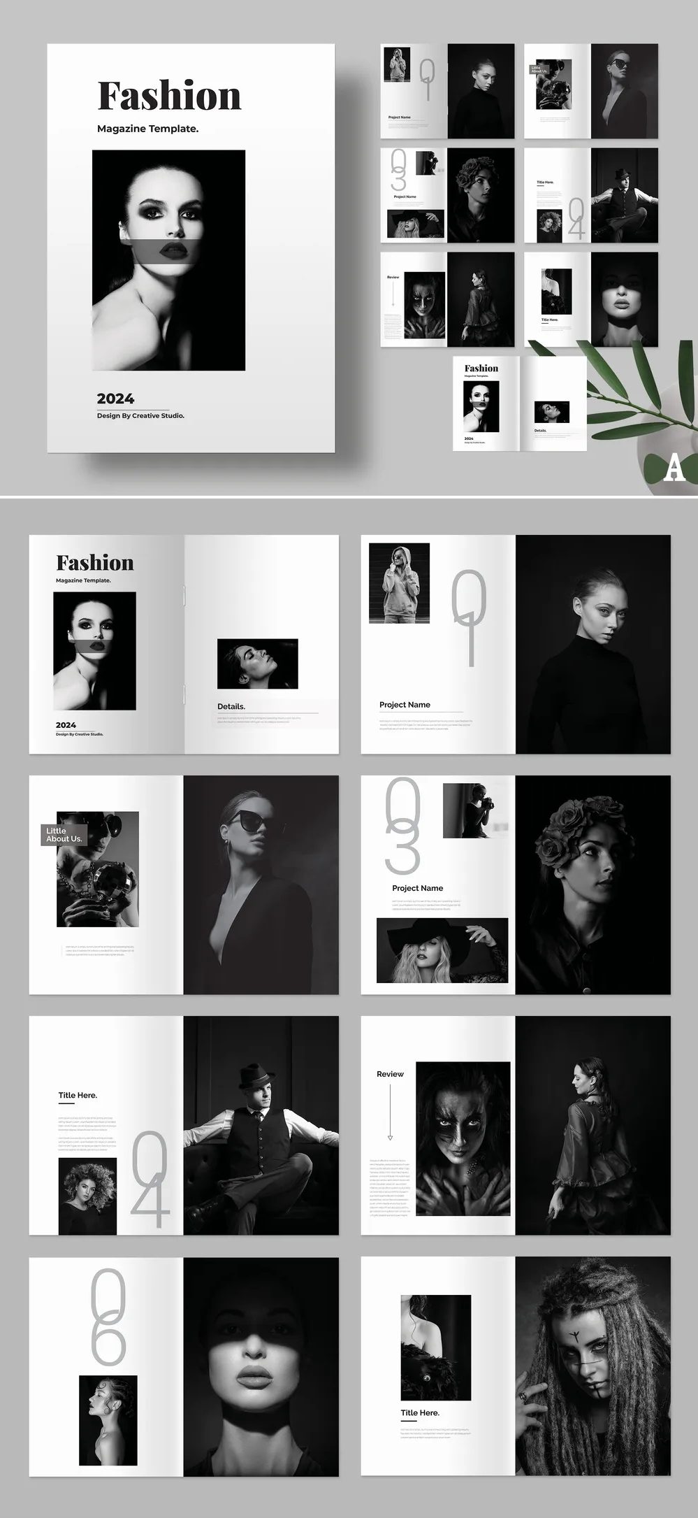 Adobestock - Fashion Magazine Template 722053351