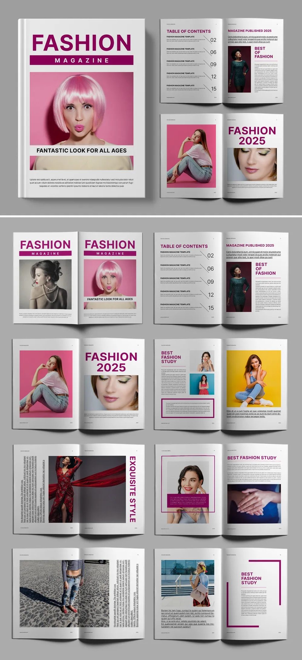 Adobestock - Fashion Magazine Template 728990299
