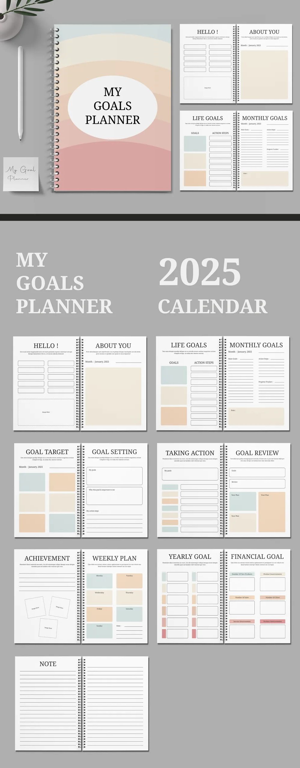 Adobestock - Goal Planner Templates 714968063