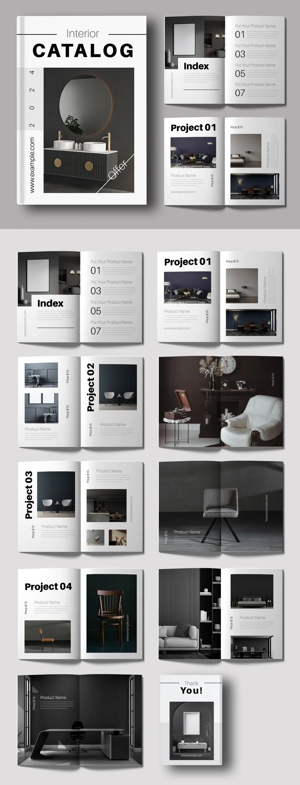 Adobestock - Interior Catalog Layout 722994344
