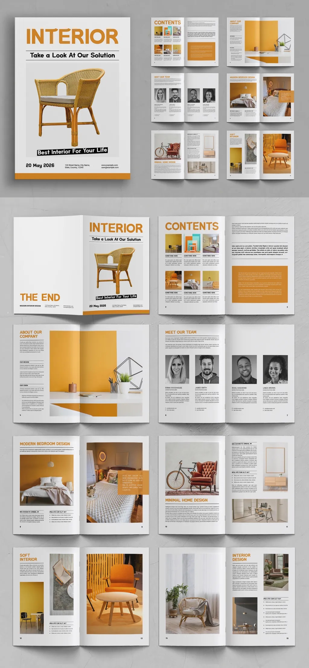 Adobestock - Interior Design Magazine Template 725281958