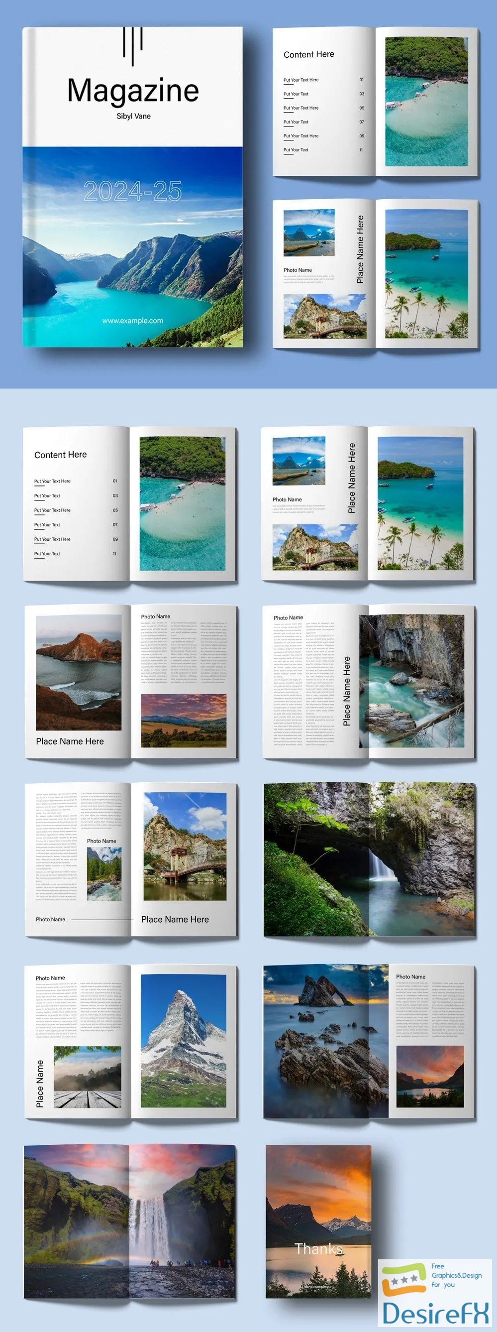 Adobestock - Magazine Template Layout 718538321