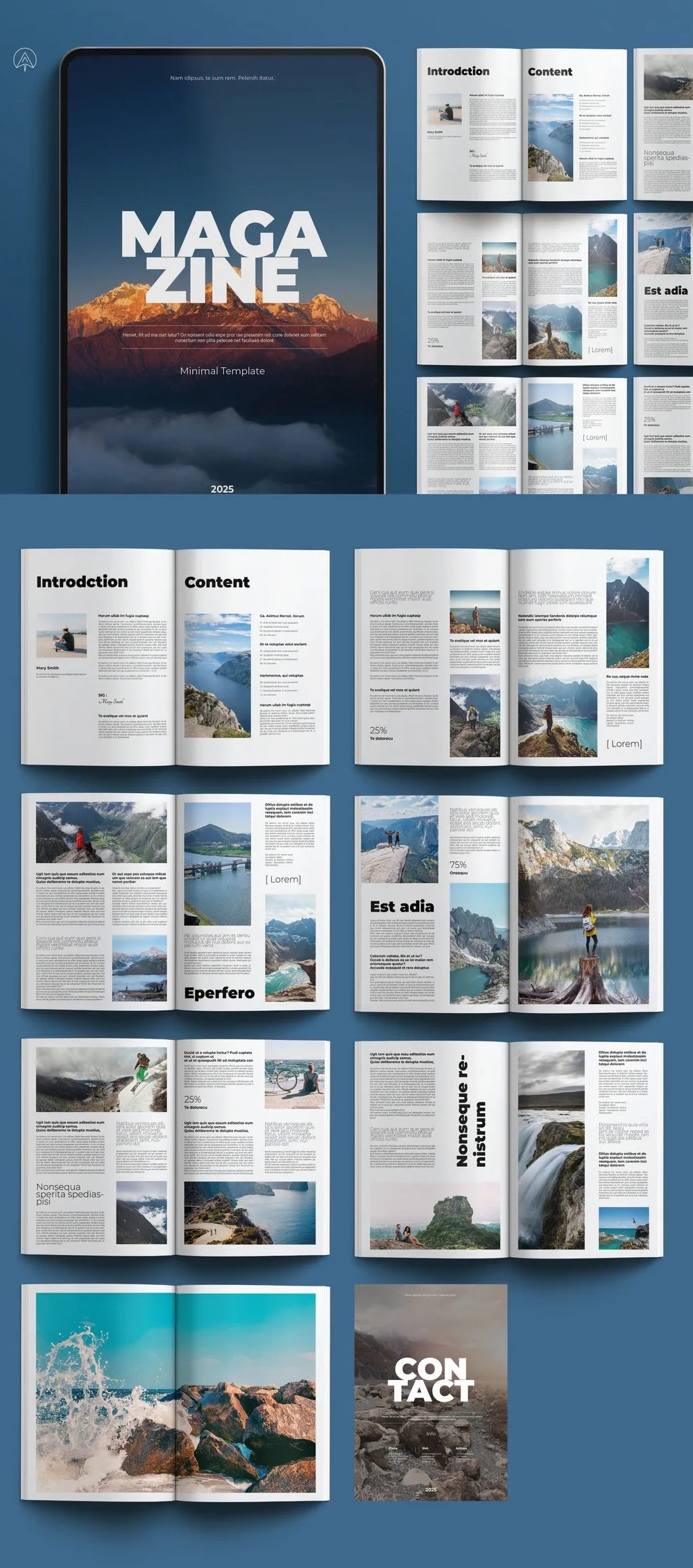 Adobestock - Minimal Magazine Template 715610704