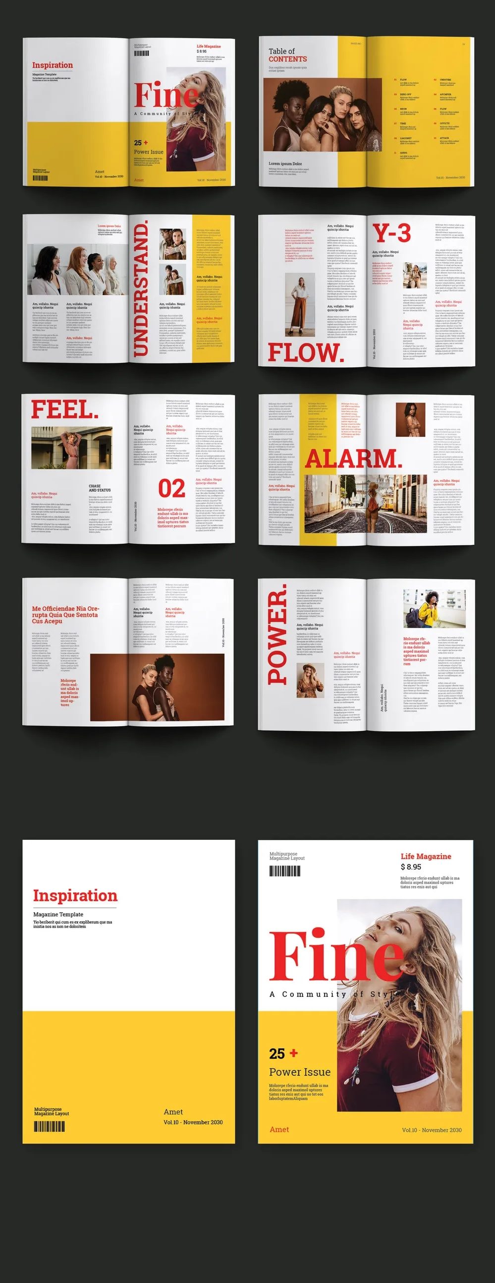 Adobestock - Modern Magazine Template 715308296