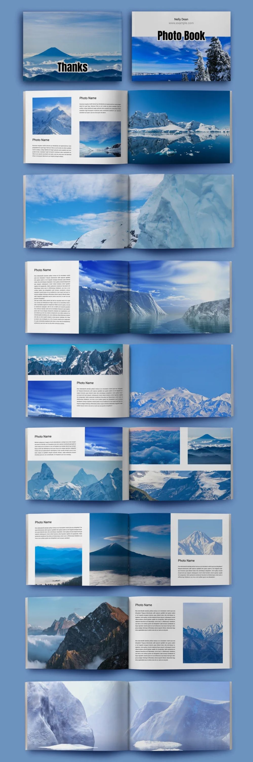 Adobestock - Photo Book Template Layout 723806188