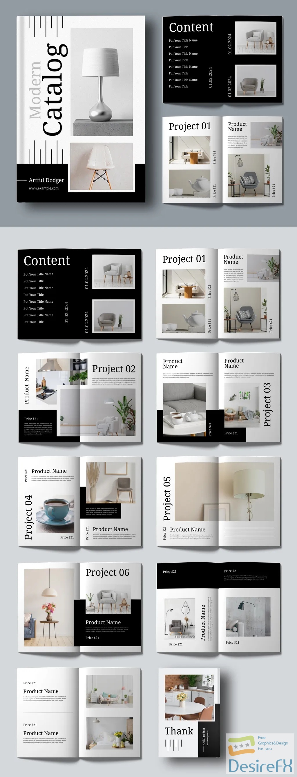 Adobestock - Product Catalog Template Layout 718529941
