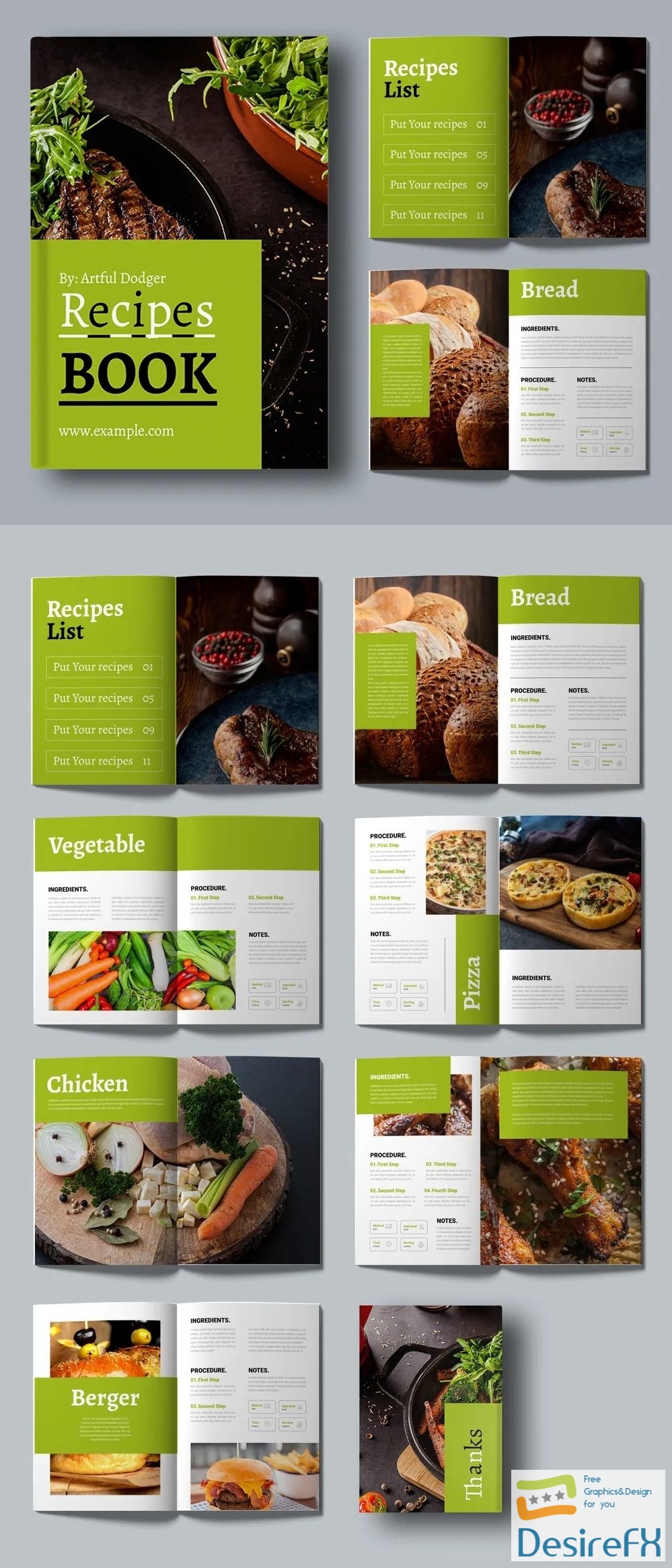 Adobestock - Recipes Cook Book Layout 718530003