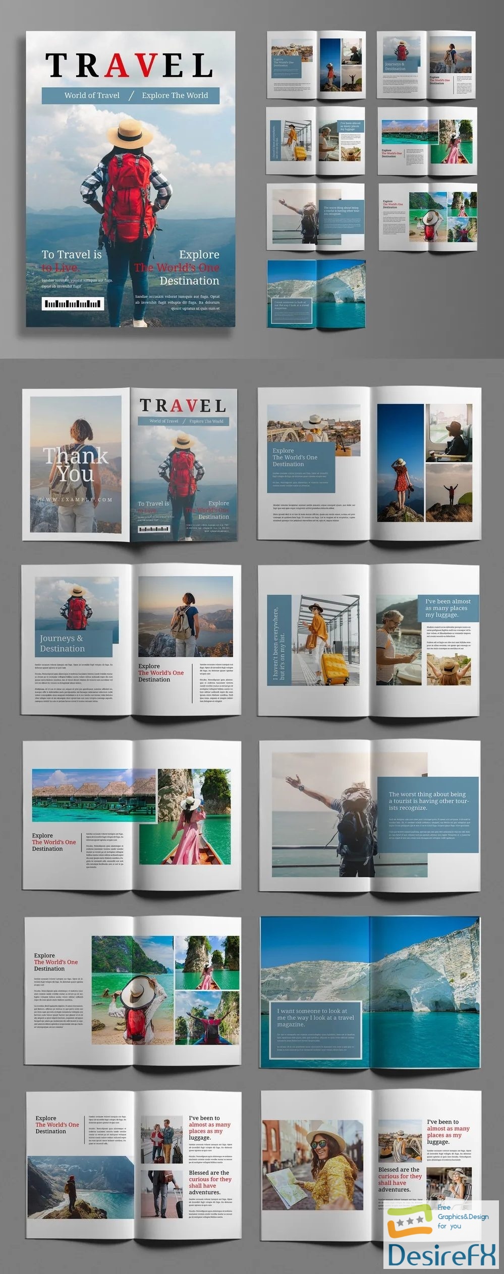 Adobestock - Travel Magazine Layout 718530071
