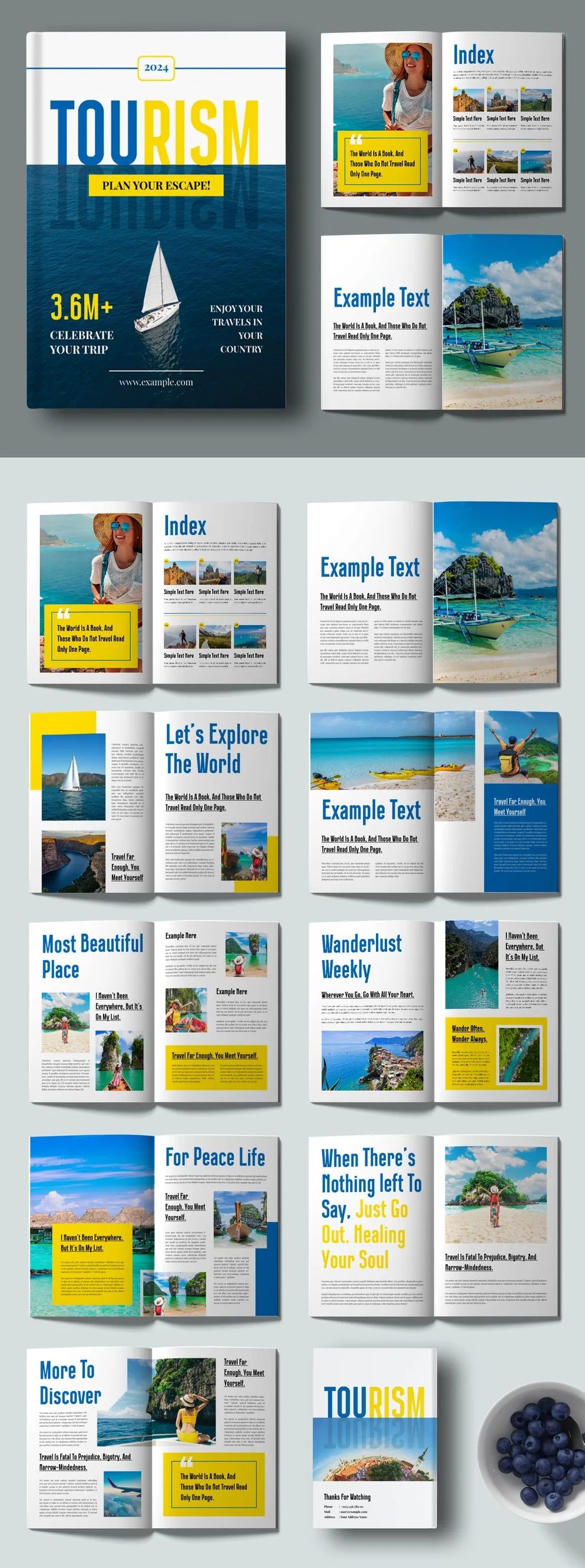 Adobestock - Travel Magazine Template Layout 722994500