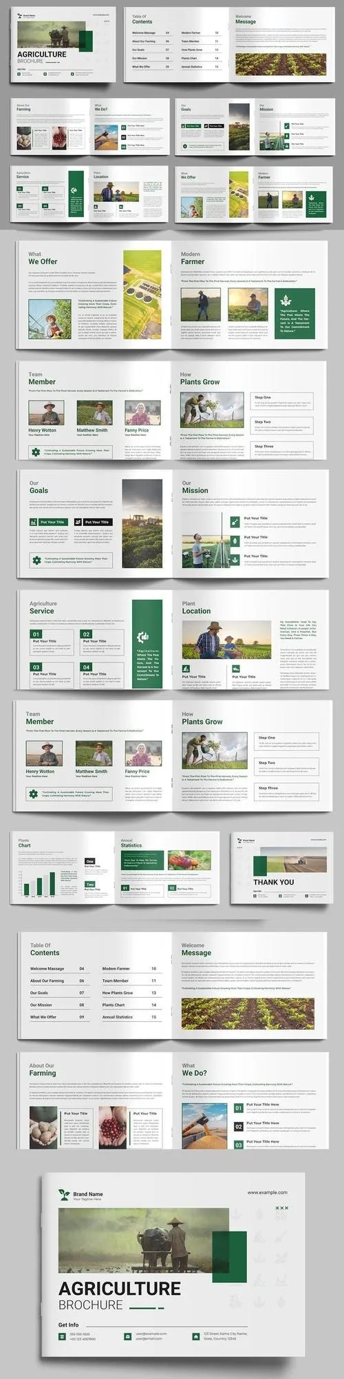 Agriculture Brochure Design Layout