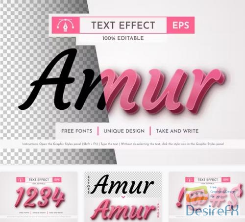 Amur Editable Text Effect - 92322695