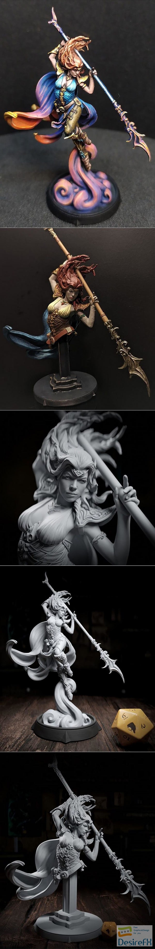 Asaria Miralana – Hero and Asaria Miralana – Hero Bust – 3D Print