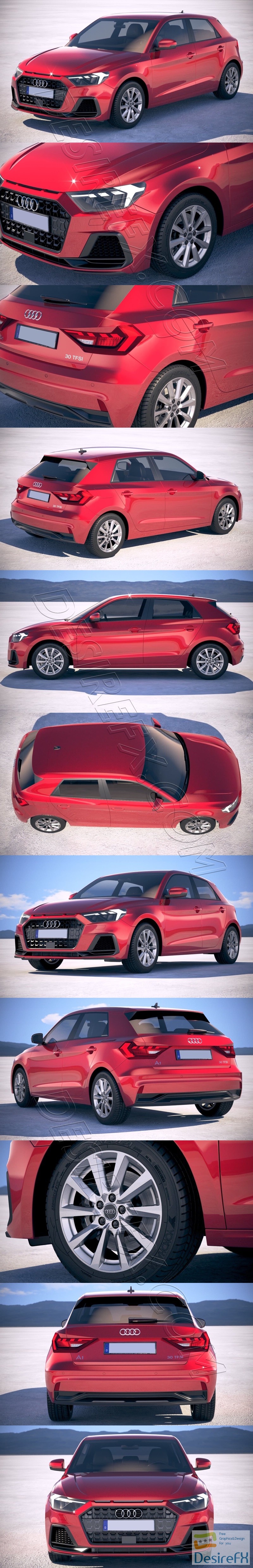 Audi A1 2019 3D Model