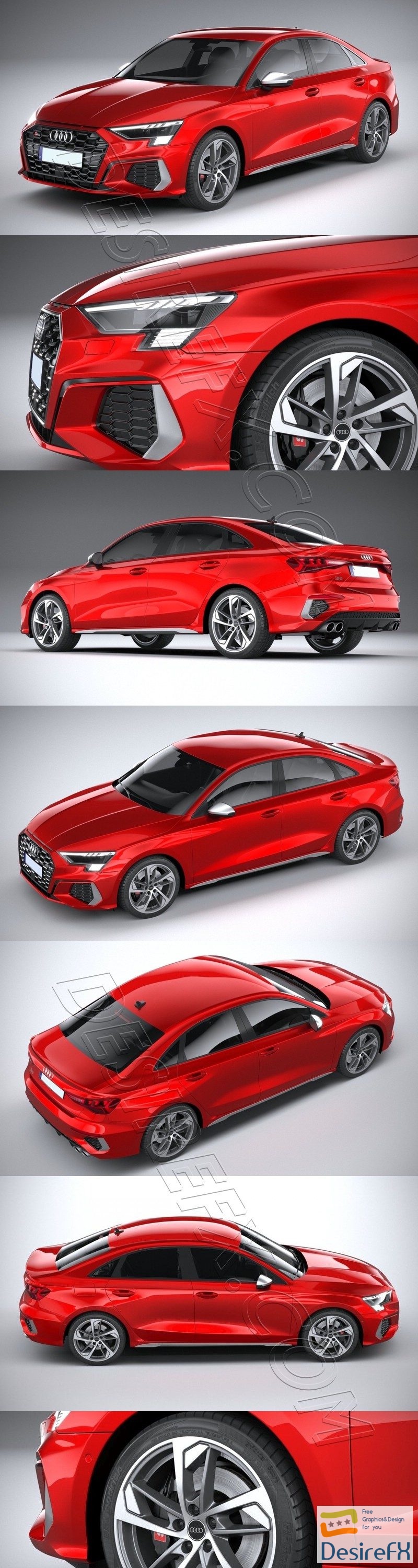 Audi S3 Sedan 2021 3D Model