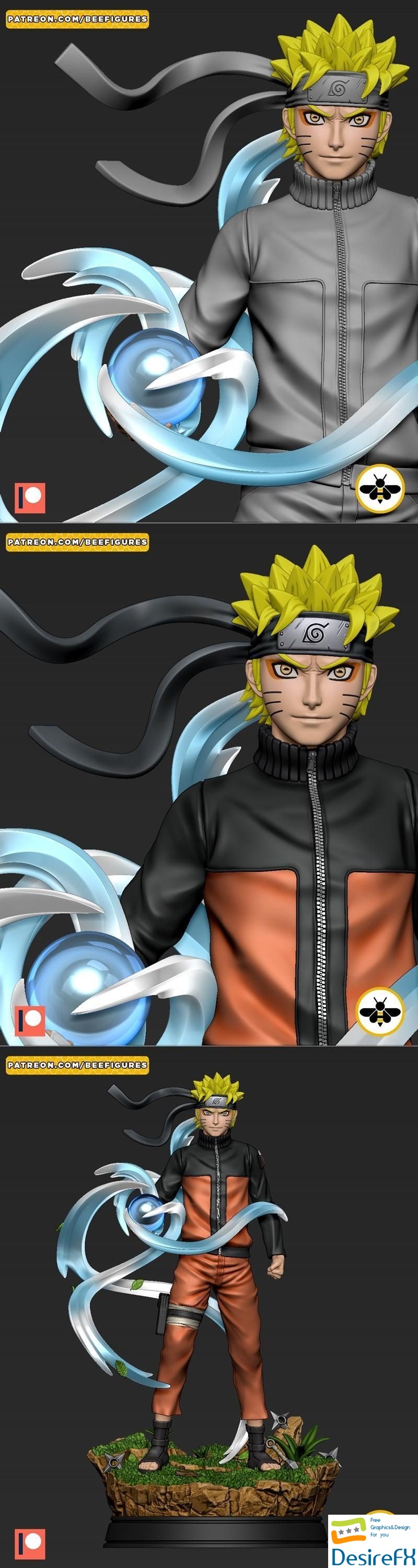 Bee Figures - Naruto - Naruto Shippuden 3D Print