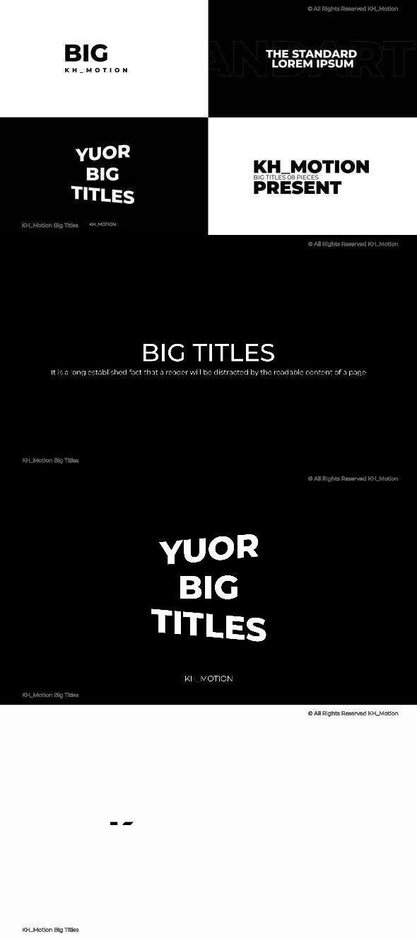 Big Titles 2.0 | AE 51906759 Videohive