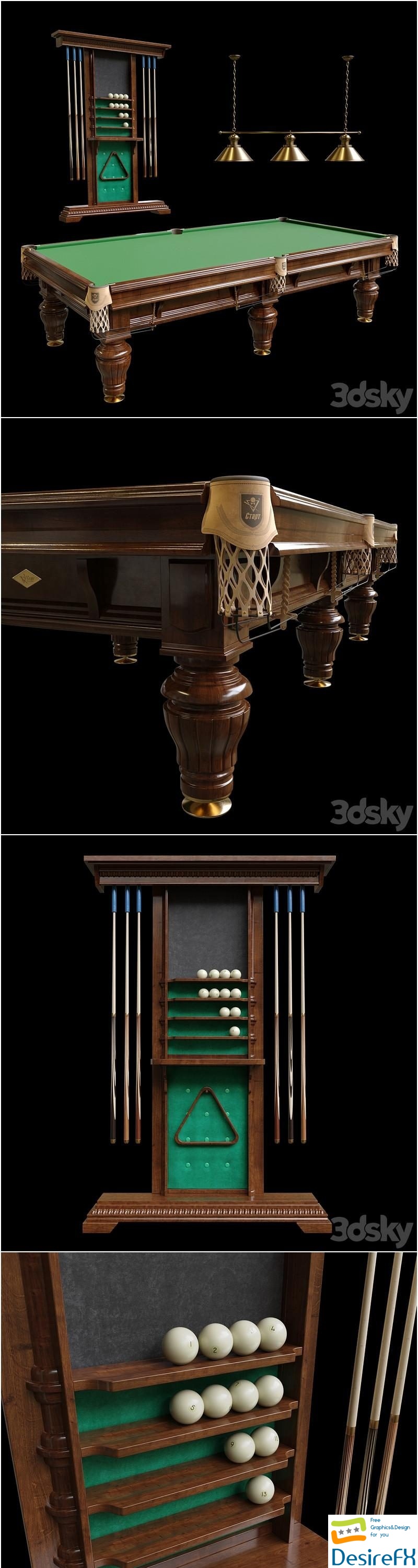 Billiard table President 3D Model