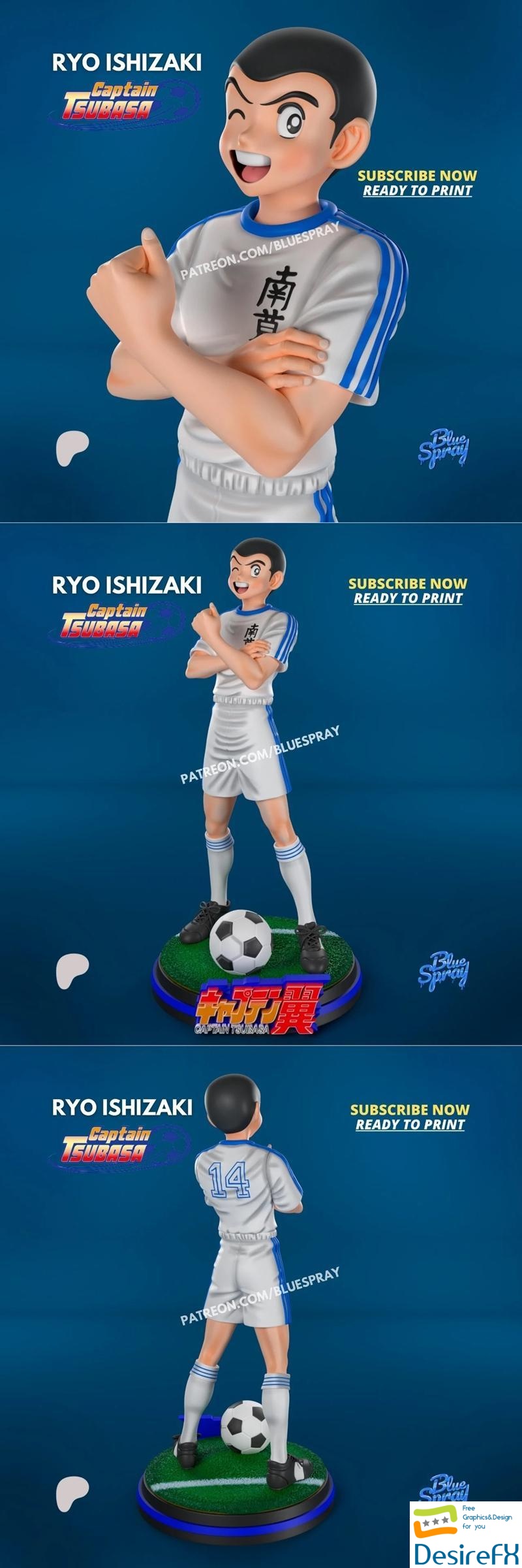 Blue Spray - Ryo Ishizaki 3D Print