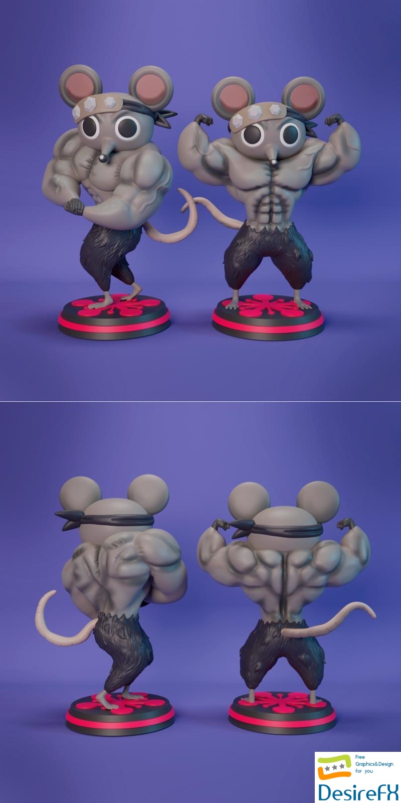 Blue Spray - Uzui Ninja Mice 3D Print