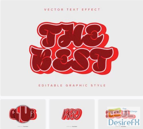 Bold Red Vector Text Effect Mockup - NBPPMLT