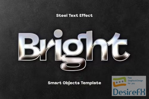 Bright Steel Text Effect - 92526921