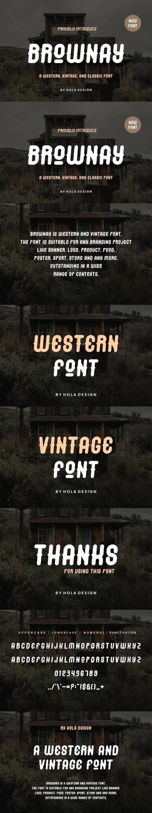 Brownay - Western & Vintage Font